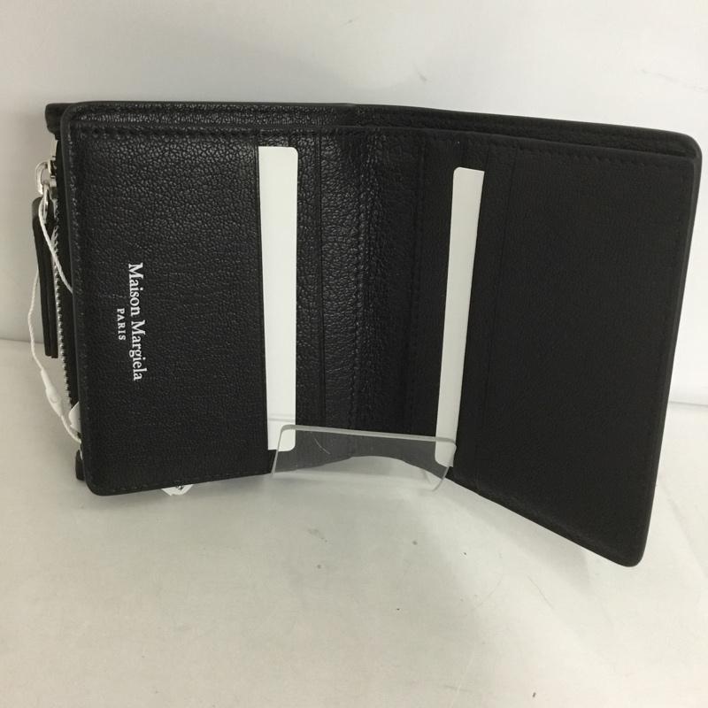 メゾン マルジェラ Maison Margiela 財布 二つ折り SA1UI0009 ゴートレザー 羊革 箱有 無地 黒 / ブラック /  メンズ USED 古着 中古 10127258