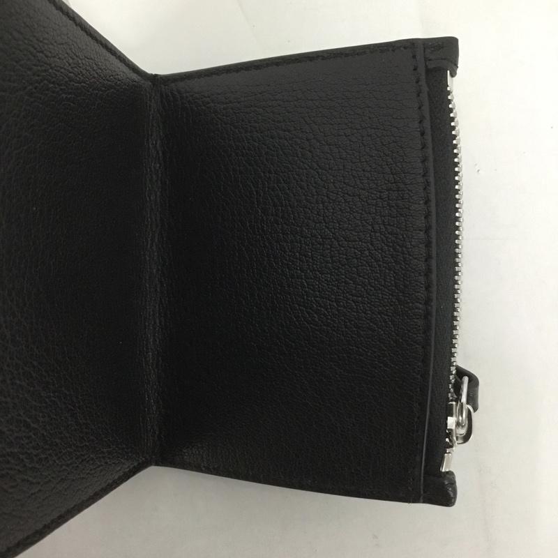 メゾン マルジェラ Maison Margiela 財布 二つ折り SA1UI0009 ゴートレザー 羊革 箱有 無地 黒 / ブラック /  メンズ USED 古着 中古 10127258