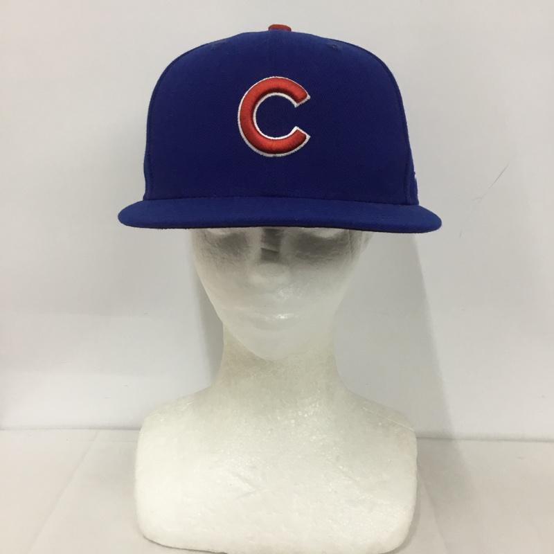 ニューエラ NEW ERA 帽子 キャップ 59FIFTY MLB CUBS カブス 57.7cm ロゴ、文字 青 / ブルー /  メンズ USED 古着 中古 10127259