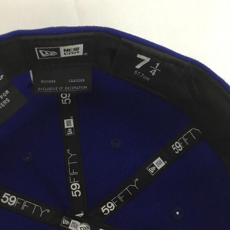 ニューエラ NEW ERA 帽子 キャップ 59FIFTY MLB CUBS カブス 57.7cm ロゴ、文字 青 / ブルー /  メンズ USED 古着 中古 10127259