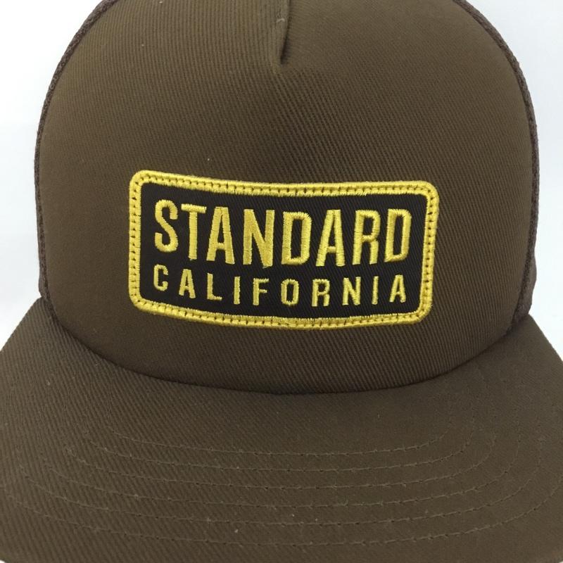 スタンダード カリフォルニア STANDARD CALIFORNIA 帽子 キャップ ボックスロゴ メッシュキャップ ロゴ、文字 茶 / ブラウン /  メンズ USED 古着 中古 10127264