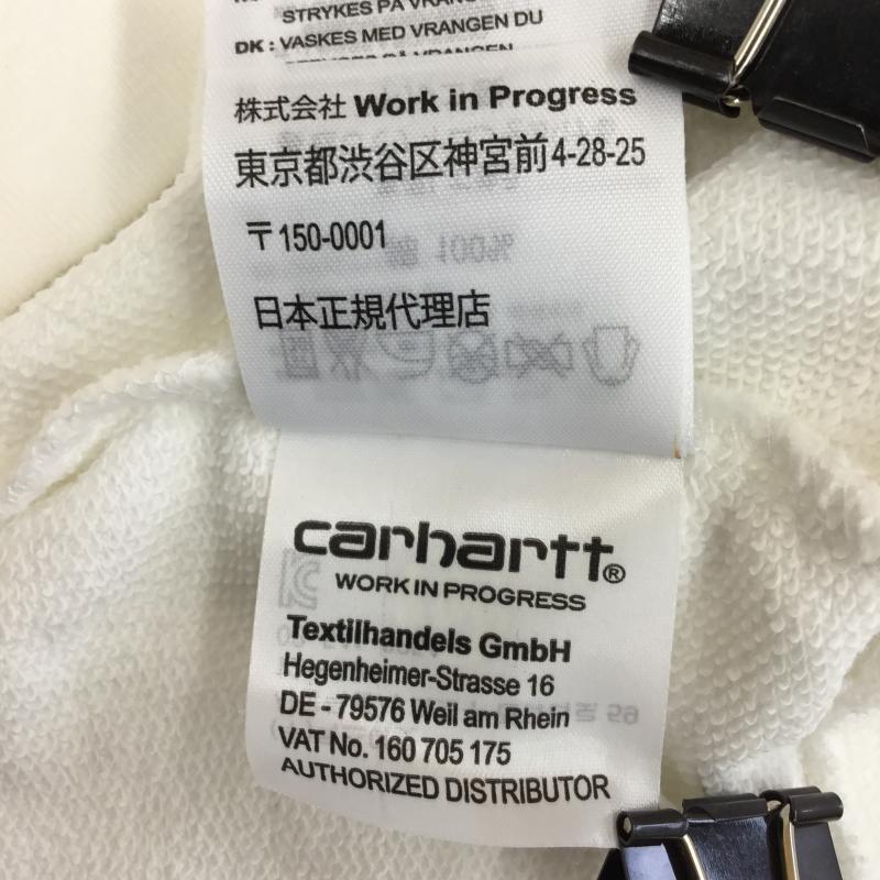 カーハート Carhartt トレーナー 長袖 PAM Radio Club Athens L ロゴ、文字 X プリント 白 / ホワイト /  メンズ USED 古着 中古 10127277