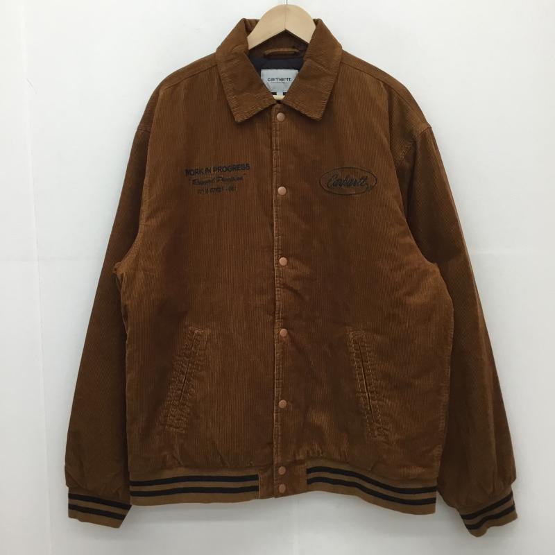 カーハート Carhartt ジャケット、上着 ジャンパー、ブルゾン RUGGED LETTERMANJACKET L ロゴ、文字 茶 / ブラウン /  メンズ USED 古着 中古 10127278