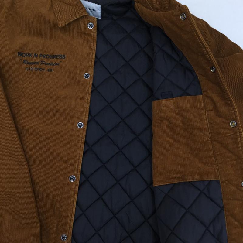 カーハート Carhartt ジャケット、上着 ジャンパー、ブルゾン RUGGED LETTERMANJACKET L ロゴ、文字 茶 / ブラウン /  メンズ USED 古着 中古 10127278
