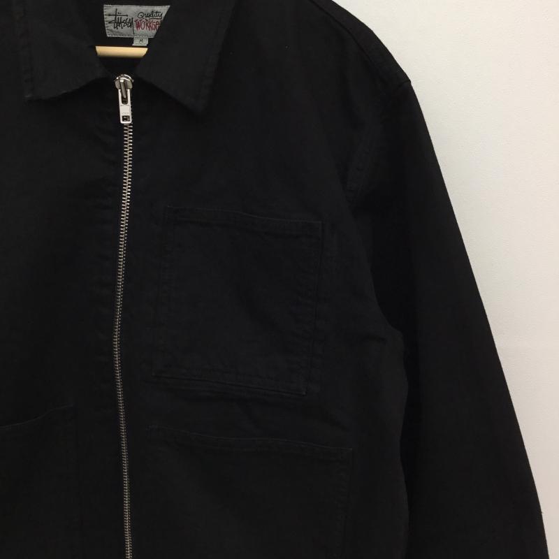ステューシー STUSSY ジャケット、上着 ジャケット、ブレザー OVERDYED ZIP WORK BLACK M 無地 黒 / ブラック /  メンズ USED 古着 中古 10127281
