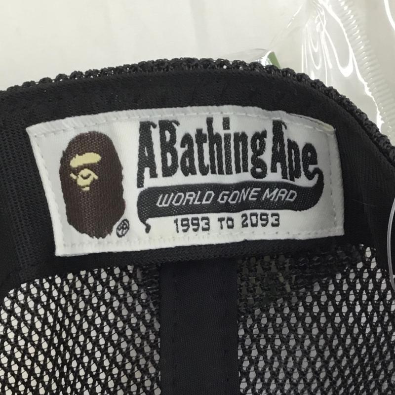アベイシングエイプ A BATHING APE 帽子 キャップ メッシュキャップ　001CP1201004F FREE ロゴ、文字 黒 / ブラック / X 赤 / レッド /  メンズ USED 古着 中古 10127286
