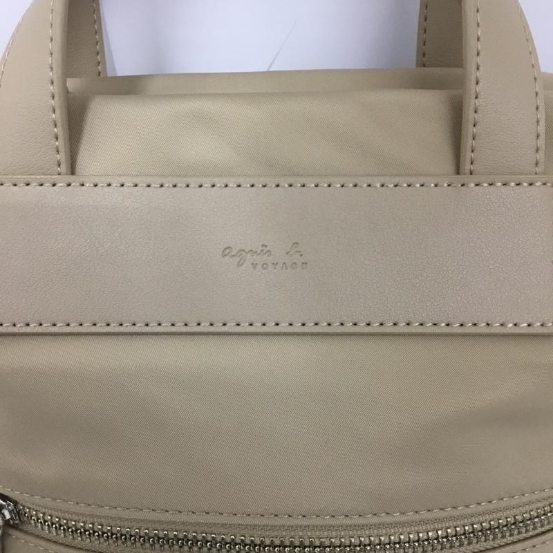 アニエス・ベー agnes b. ショルダーバッグ ショルダーバッグ DAI-17 ハンドバッグ 2WAY ロゴ、文字 ベージュ / ベージュ /  レディース USED 古着 中古 10127289