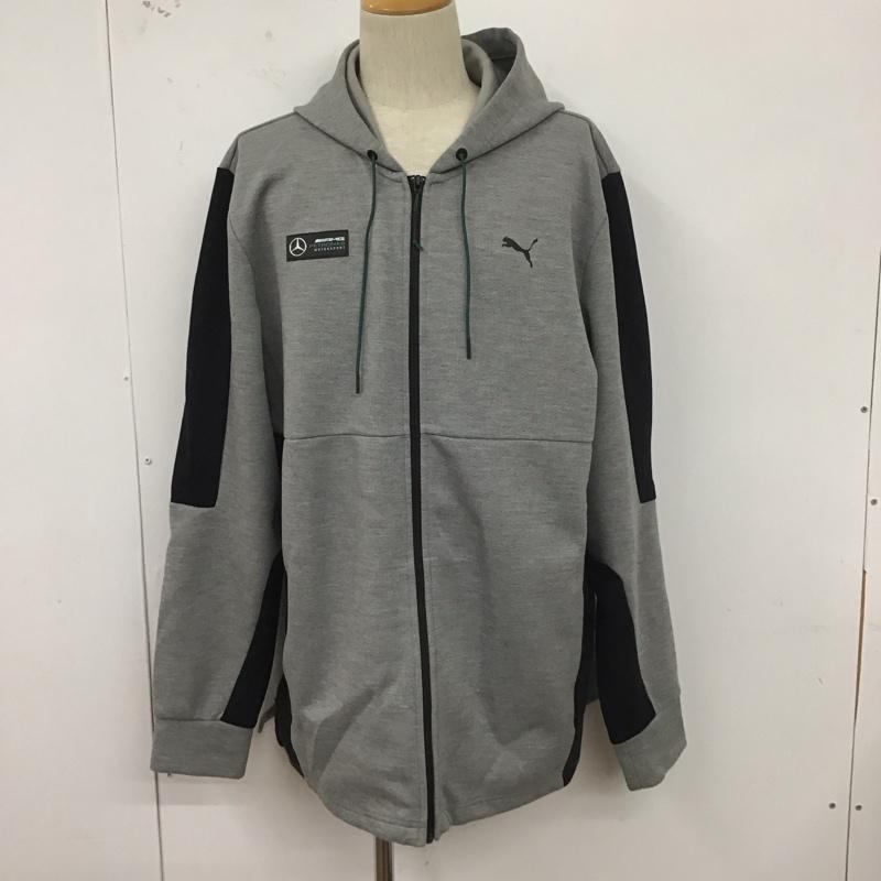 プーマ PUMA ジャケット、上着 ジャケット、ブレザー ジップアップパーカー 長袖パーカー カジュアルジャケット スポーツウェア AMG XL ロゴ、文字 灰 / グレー / X 黒 / ブラック /  メンズ USED 古着 中古 10127307