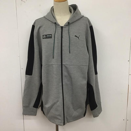 プーマ PUMA ジャケット、上着 ジャケット、ブレザー ジップアップパーカー 長袖パーカー カジュアルジャケット スポーツウェア AMG XL ロゴ、文字 灰 / グレー / X 黒 / ブラック /  メンズ USED 古着 中古 10127307