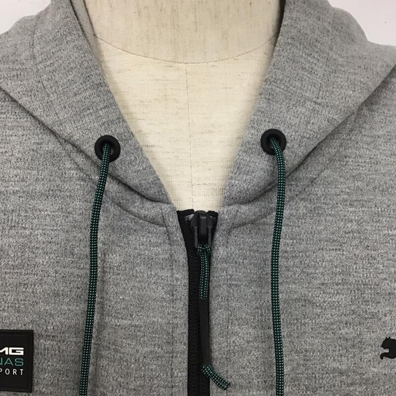 プーマ PUMA ジャケット、上着 ジャケット、ブレザー ジップアップパーカー 長袖パーカー カジュアルジャケット スポーツウェア AMG XL ロゴ、文字 灰 / グレー / X 黒 / ブラック /  メンズ USED 古着 中古 10127307