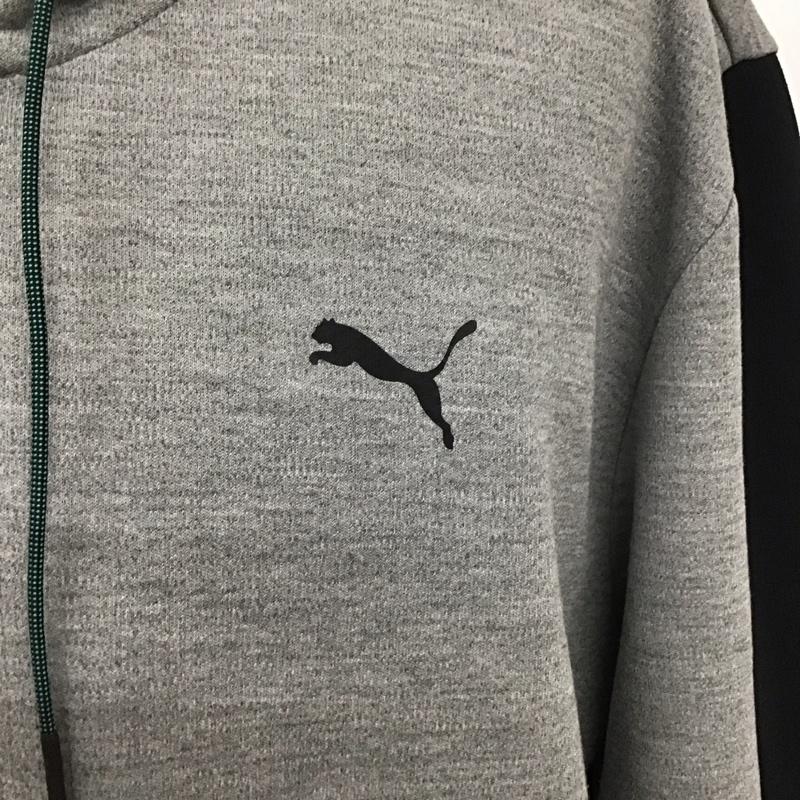 プーマ PUMA ジャケット、上着 ジャケット、ブレザー ジップアップパーカー 長袖パーカー カジュアルジャケット スポーツウェア AMG XL ロゴ、文字 灰 / グレー / X 黒 / ブラック /  メンズ USED 古着 中古 10127307