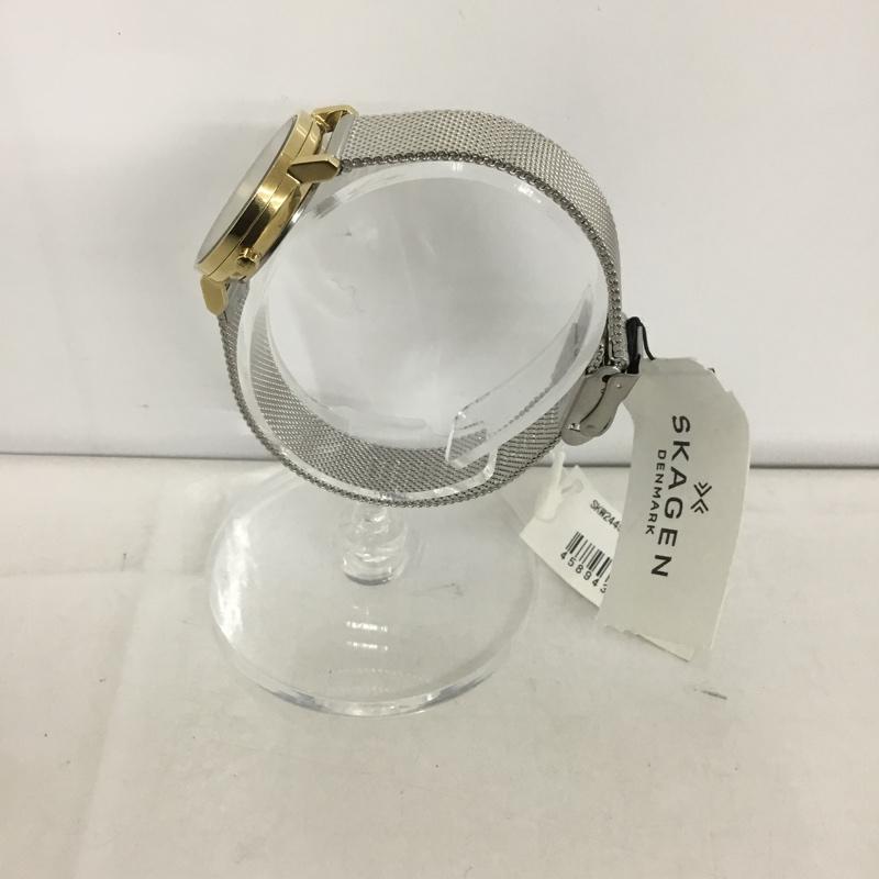 スカーゲン SKAGEN 腕時計 アナログ（クォーツ式） SKW2445 箱有 ロゴ、文字 金 / ゴールド / X 銀 / シルバー /  レディース USED 古着 中古 10127308