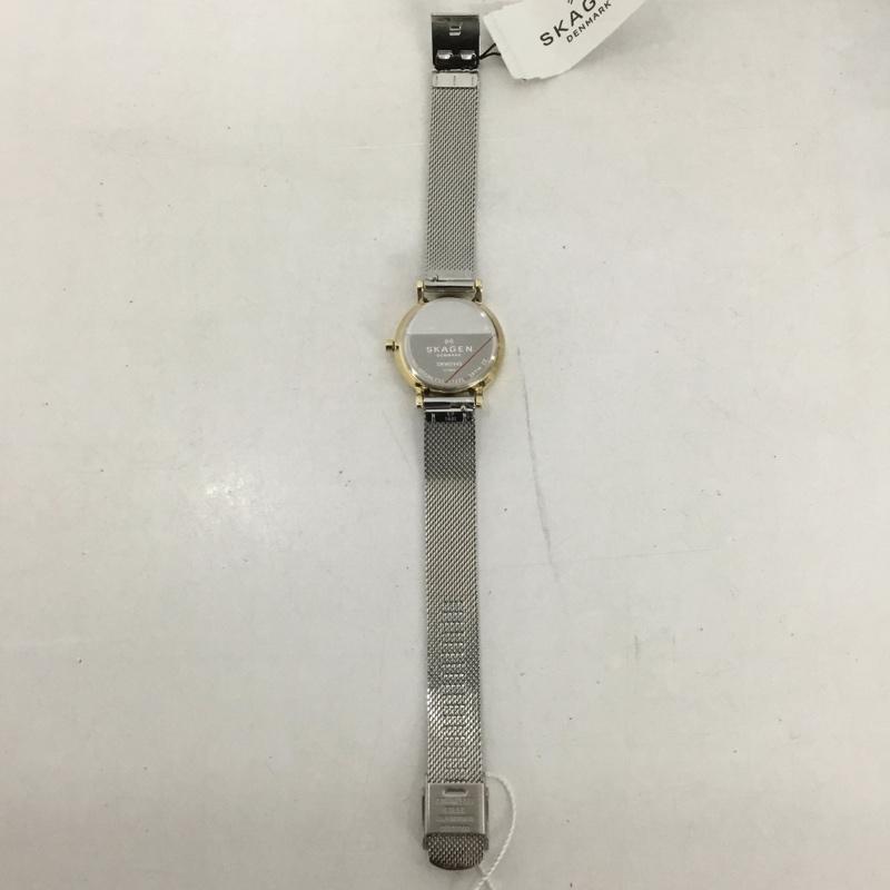 スカーゲン SKAGEN 腕時計 アナログ（クォーツ式） SKW2445 箱有 ロゴ、文字 金 / ゴールド / X 銀 / シルバー /  レディース USED 古着 中古 10127308