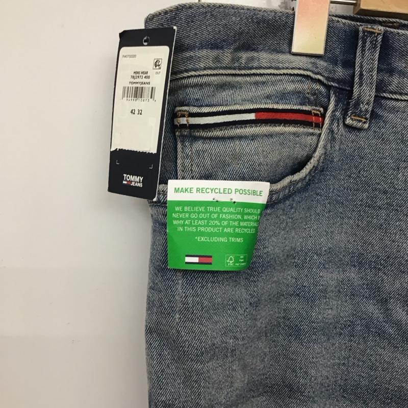 トミーヒルフィガー TOMMY HILFIGER パンツ デニム、ジーンズ デニムパンツ ワイドパンツ カジュアルパンツ 42インチ ダメージ加工 インディゴ / インディゴ /  メンズ USED 古着 中古 10127311