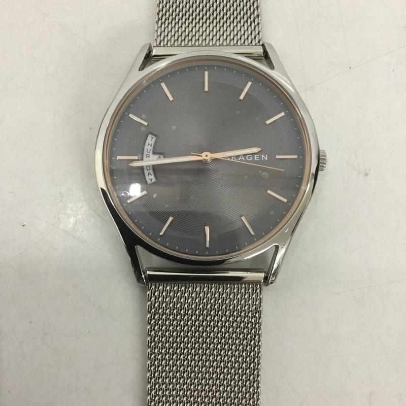 スカーゲン SKAGEN 腕時計 アナログ（クォーツ式） SKW6396 HOLST 箱有 ロゴ、文字 銀 / シルバー /  メンズ USED 古着 中古 10127314