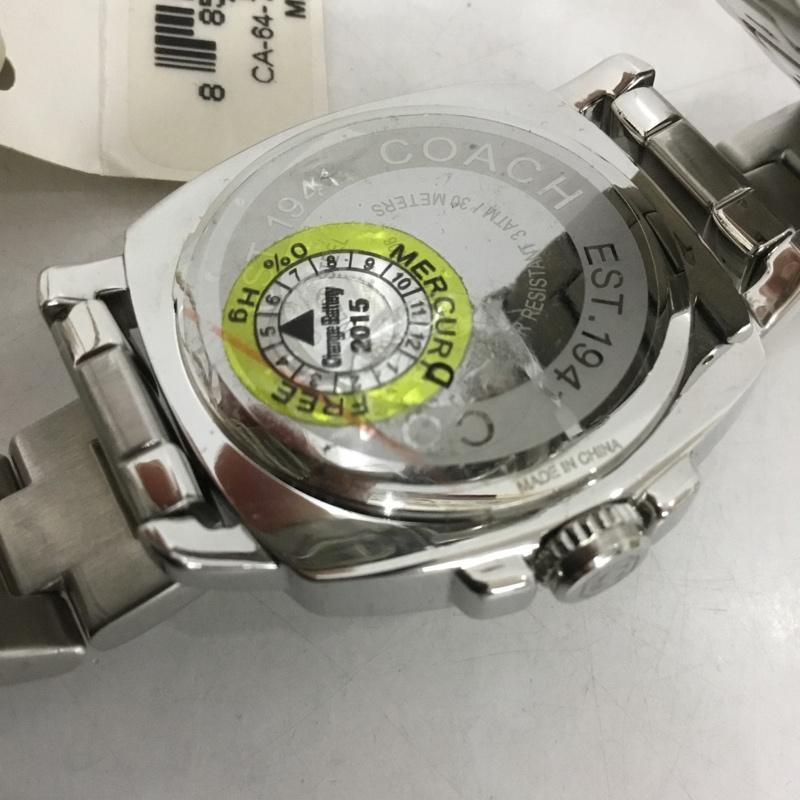 コーチ COACH 腕時計 アナログ（クォーツ式） 14501535 ボーイフレンド 箱有 ロゴ、文字 銀 / シルバー /  レディース USED 古着 中古 10127316
