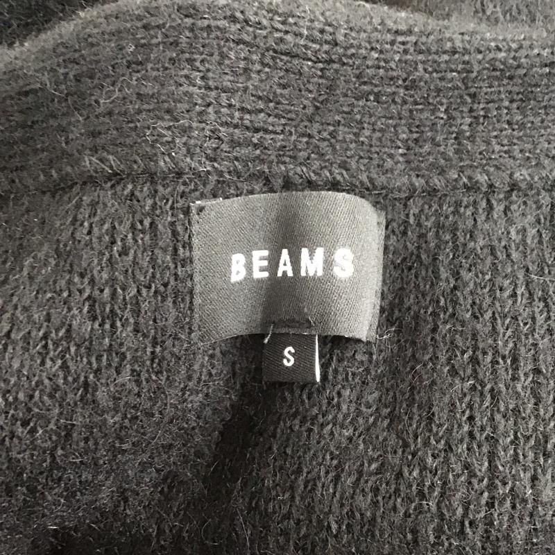 ビームス BEAMS カーディガン 長袖 長袖カーディガン 前ボタン ニットカーディガン S 無地 黒 / ブラック /  メンズ USED 古着 中古 10127328