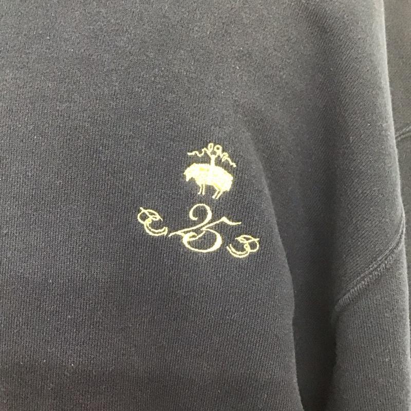 ブルックスブラザーズ BROOKS BROTHERS トレーナー 長袖 長袖トレーナー スウェット クルーネック プルオーバー L ロゴ、文字 紺 / ネイビー /  メンズ USED 古着 中古 10127329
