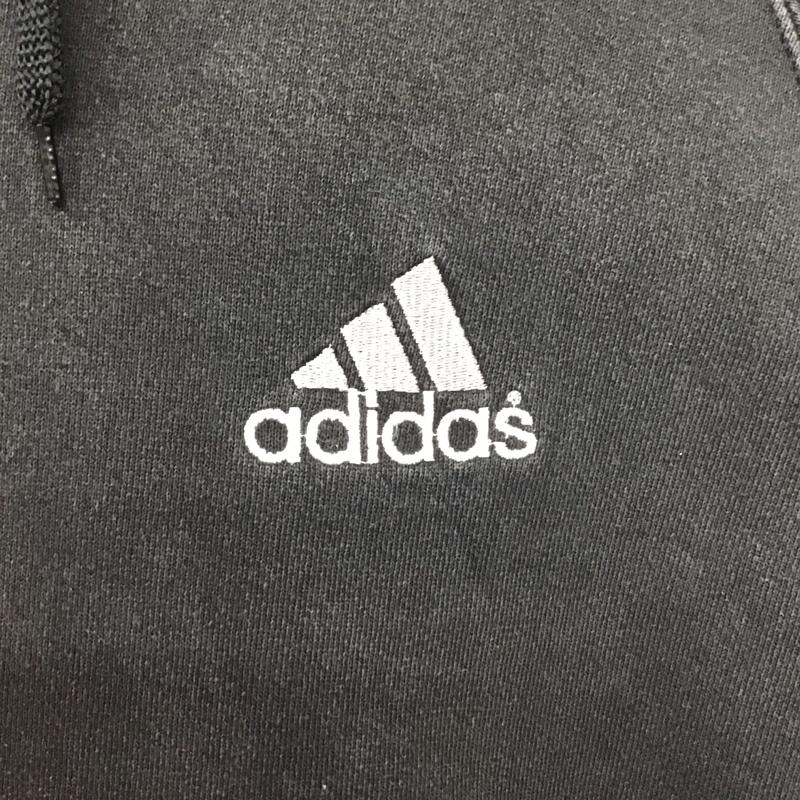 アディダス adidas パーカー 長袖 長袖パーカー プルオーバーパーカー スウェット 80s 90s XL ロゴ、文字 黒 / ブラック /  メンズ USED 古着 中古 10127330