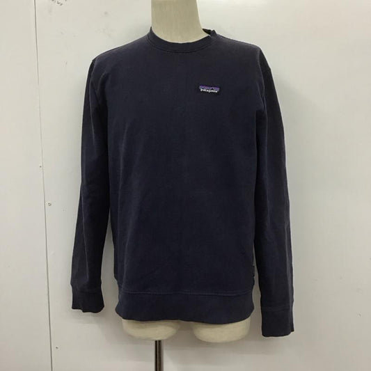 パタゴニア patagonia トレーナー 長袖 長袖トレーナー スウェット クルーネック プルオーバー M ロゴ、文字 紺 / ネイビー /  メンズ USED 古着 中古 10127334