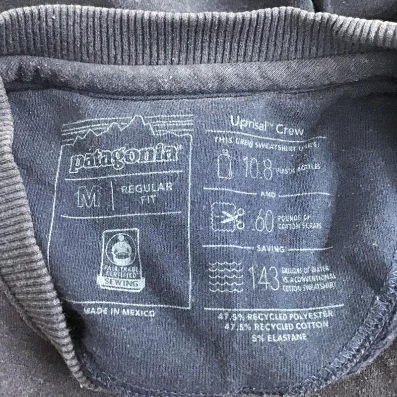 パタゴニア patagonia トレーナー 長袖 長袖トレーナー スウェット クルーネック プルオーバー M ロゴ、文字 紺 / ネイビー /  メンズ USED 古着 中古 10127334