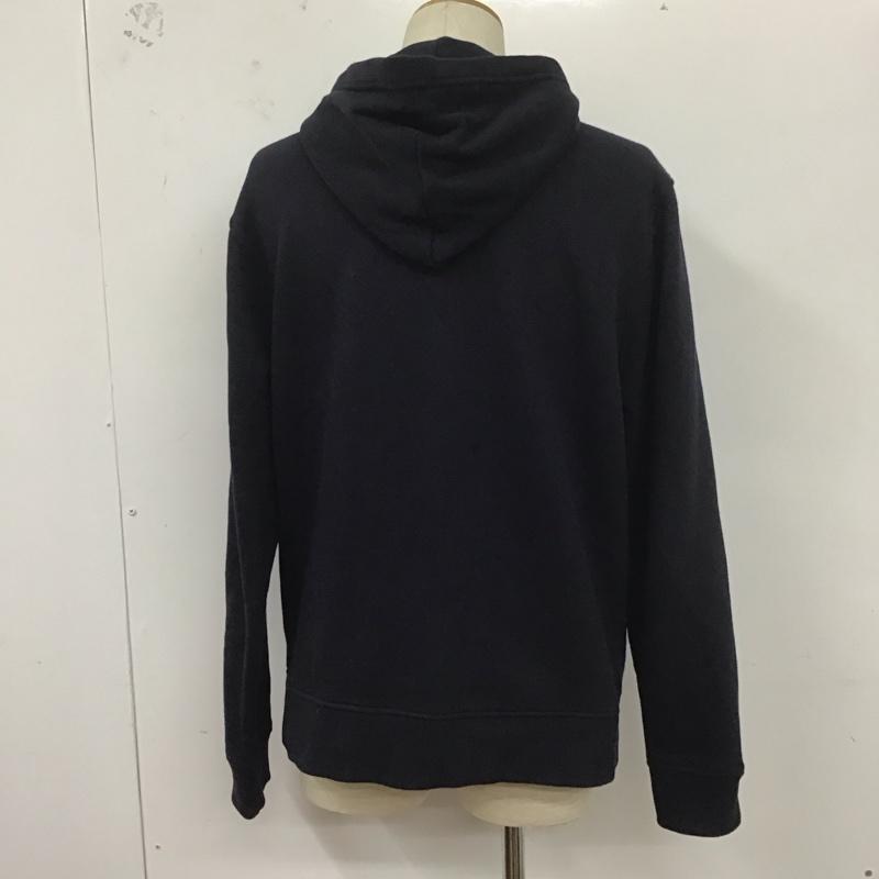 トミーヒルフィガー TOMMY HILFIGER パーカー 長袖 長袖パーカー プルオーバーパーカー スウェット M ロゴ、文字 紺 / ネイビー /  メンズ USED 古着 中古 10127337