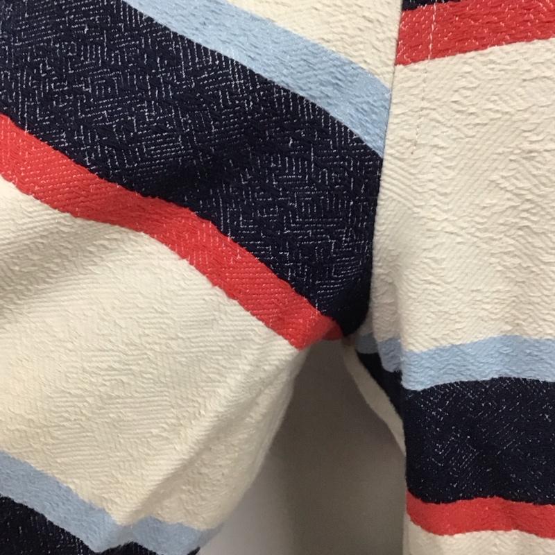 ザラ ZARA ジャケット、上着 ジャケット、ブレザー ジップアップジャケット アウター カラージャケット L ボーダー柄 マルチカラー / マルチカラー /  メンズ USED 古着 中古 10127338