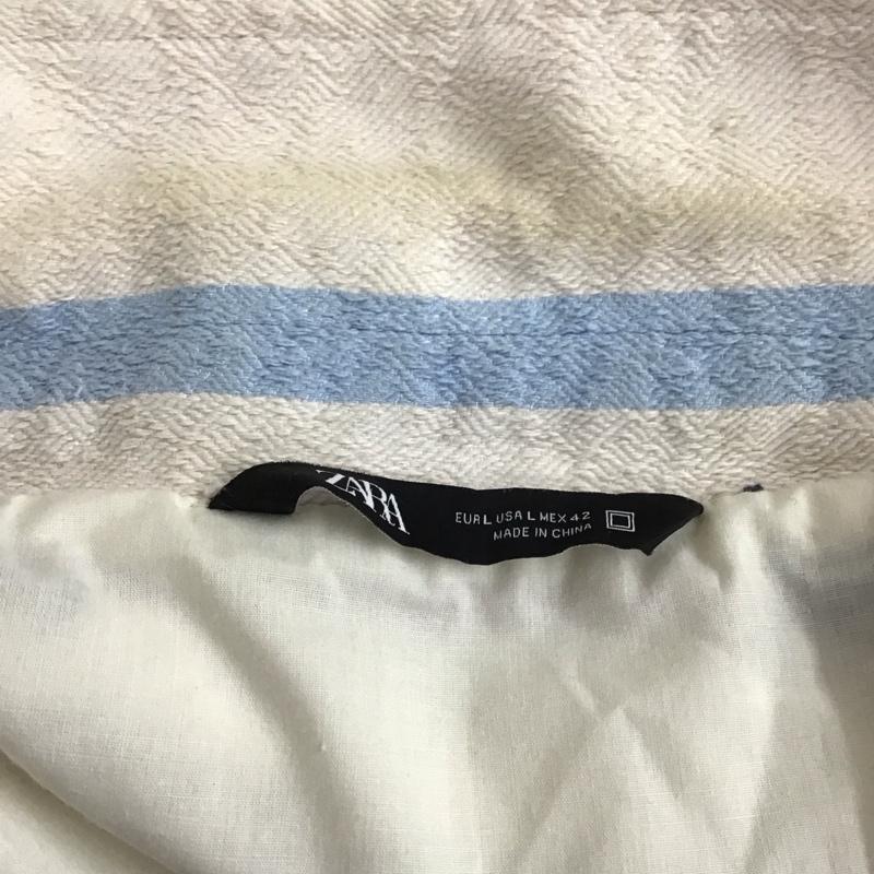 ザラ ZARA ジャケット、上着 ジャケット、ブレザー ジップアップジャケット アウター カラージャケット L ボーダー柄 マルチカラー / マルチカラー /  メンズ USED 古着 中古 10127338