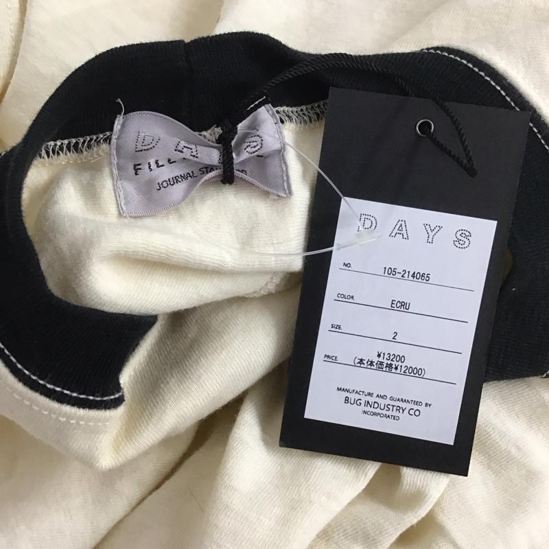 フィルザビル FILL THE BILL カットソー 七分袖 クルーネックカットソー プリントTシャツ 長袖カットソー 2 ロゴ、文字 アイボリー / アイボリー /  メンズ USED 古着 中古 10127340