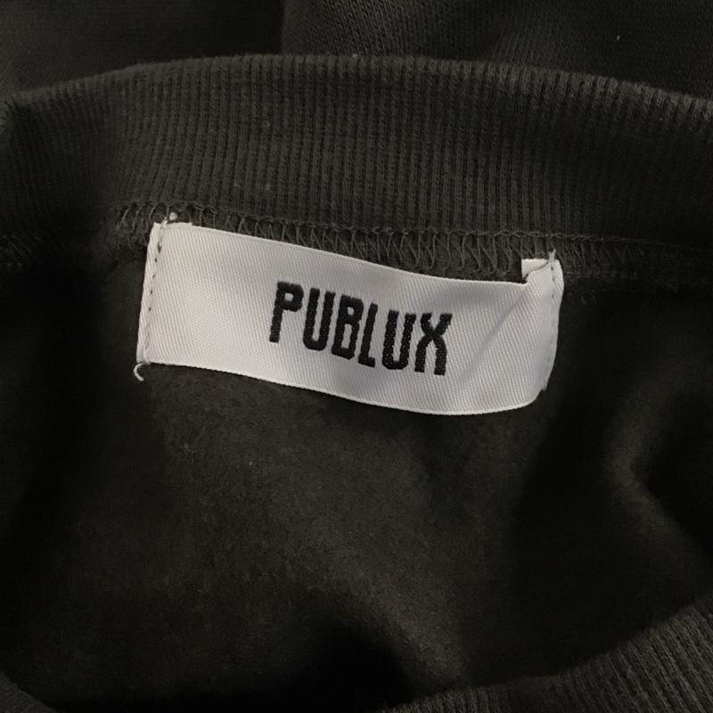 パブリュクス PUBLUX トレーナー 長袖 長袖トレーナー スウェット クルーネック プルオーバー L プリント 黒 / ブラック /  メンズ USED 古着 中古 10127342