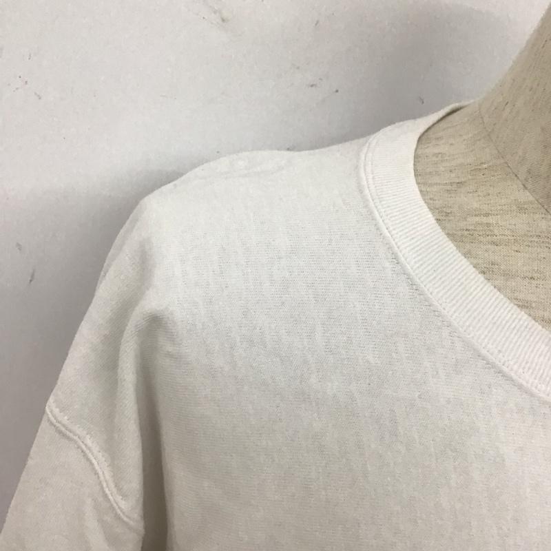 チャンピオン Champion カットソー 長袖 c3-r404 リバースウィーブ袖アップリケ長袖Tシャツ プリントTシャツ XL ロゴ、文字 白 / ホワイト /  メンズ USED 古着 中古 10127350