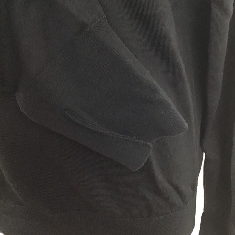 ジョンスメドレー JOHN SMEDLEY カットソー 長袖 長袖ニットカットソー クルーネック セーター L 無地 黒 / ブラック /  メンズ USED 古着 中古 10127364