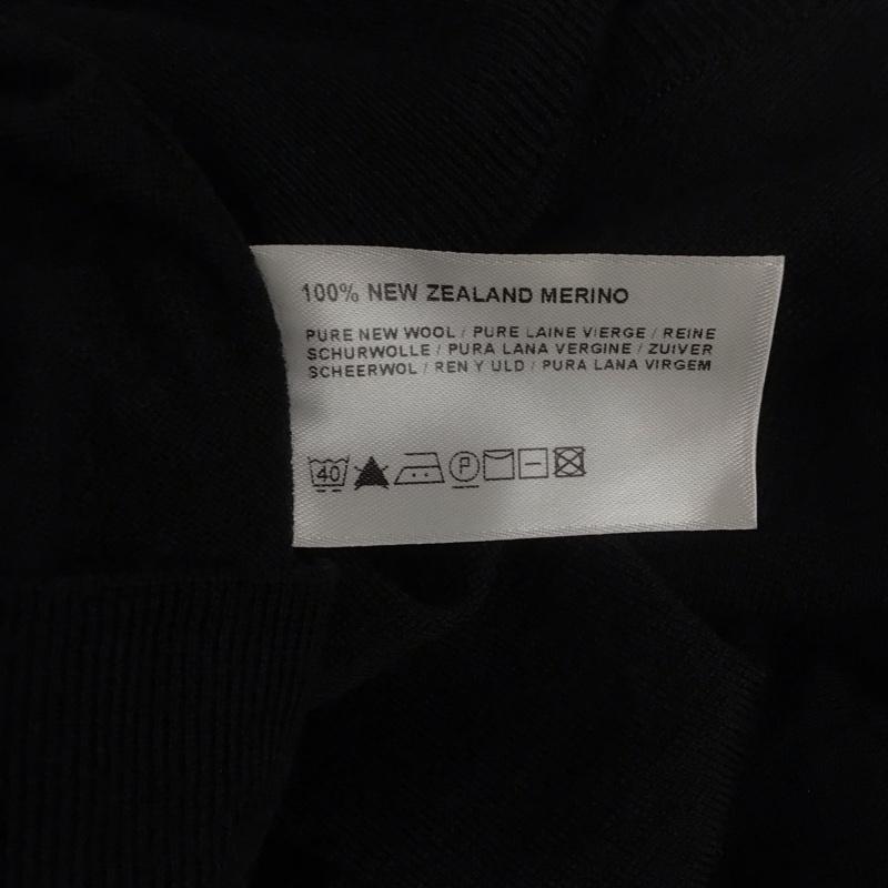 ジョンスメドレー JOHN SMEDLEY カットソー 長袖 長袖ニットカットソー クルーネック セーター L 無地 黒 / ブラック /  メンズ USED 古着 中古 10127364