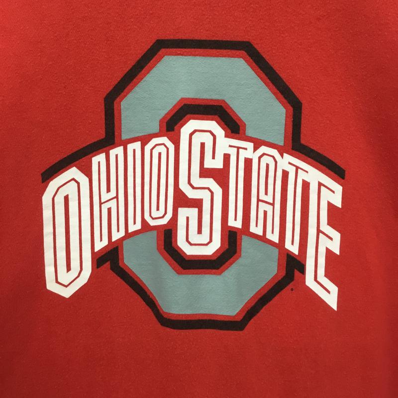 ユーズドクロージング used clothes パーカー 長袖 OHIOSTATE L ロゴ、文字 赤 / レッド /  メンズ USED 古着 中古 10127371