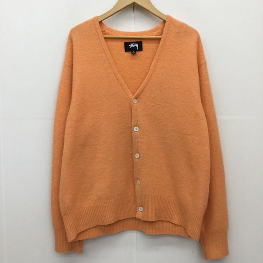 ステューシー STUSSY カーディガン 長袖 PO#76303-00　Brushed Cardigan Peach L 無地 橙 / オレンジ /  メンズ USED 古着 中古 10127372