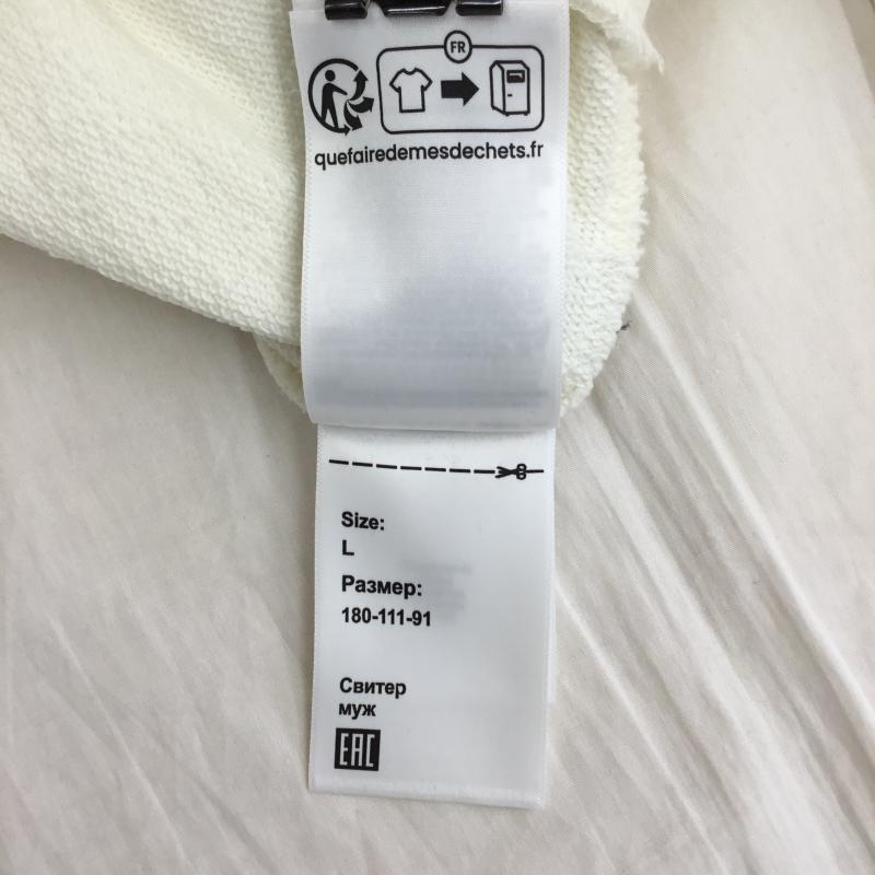 バンズ VANS トレーナー 長袖 VN0008HGFS8 Vans Race Day Q Zip L ロゴ、文字 X チェック 白 / ホワイト /  メンズ USED 古着 中古 10127373