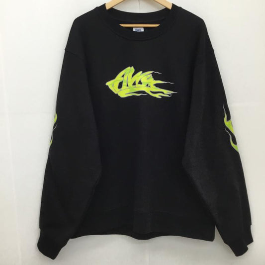 バンズ VANS トレーナー 長袖 VN00061GBLK1 VANS ALVA SKATES CREW BLACK L ロゴ、文字 黒 / ブラック /  メンズ USED 古着 中古 10127374