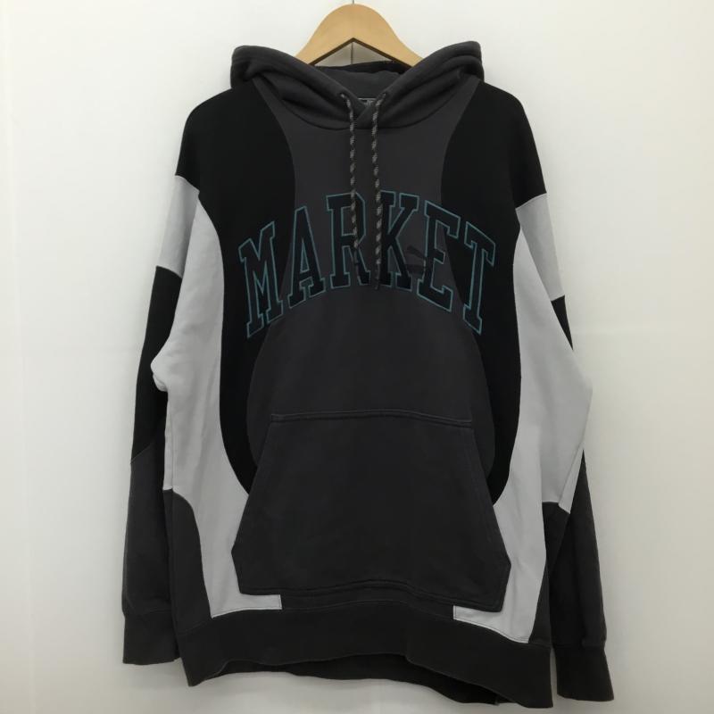 プーマ PUMA パーカー 長袖 PUMA MARKET Relaxed Hoodie TR L ロゴ、文字 黒 / ブラック /  メンズ USED 古着 中古 10127375