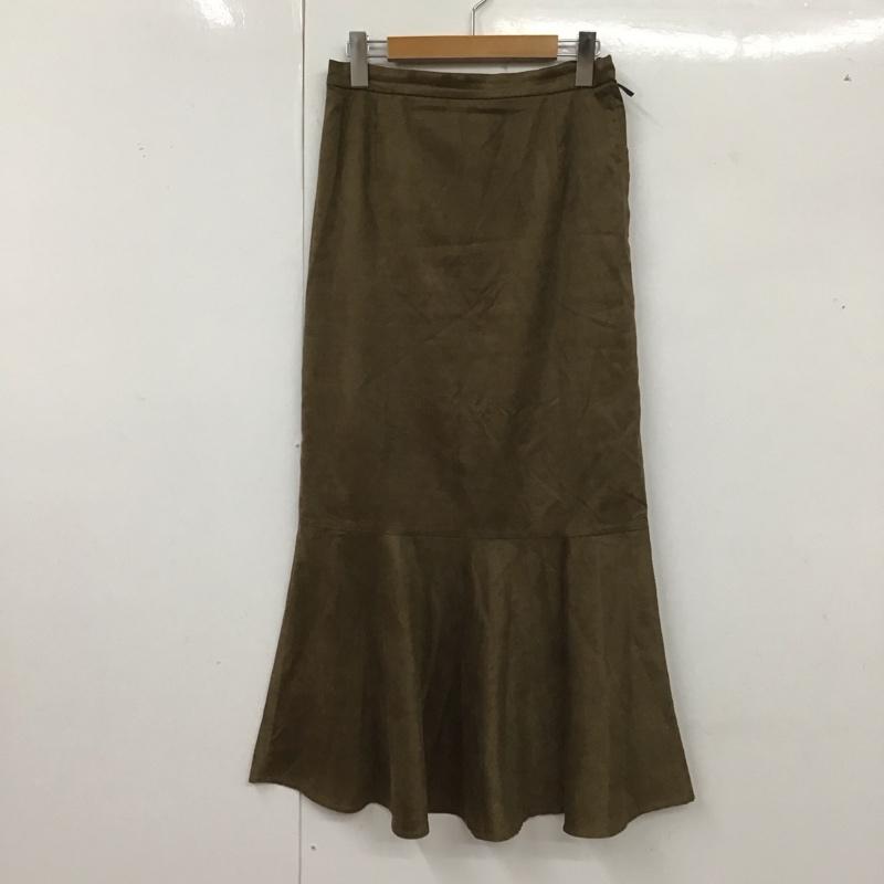 ローリーズファーム LOWRYS FARM スカート ロングスカート ロングスカート フレアスカート カジュアルスカート L 無地 茶 / ブラウン /  レディース USED 古着 中古 10127378