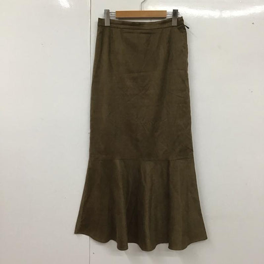 ローリーズファーム LOWRYS FARM スカート ロングスカート ロングスカート フレアスカート カジュアルスカート L 無地 茶 / ブラウン /  レディース USED 古着 中古 10127378