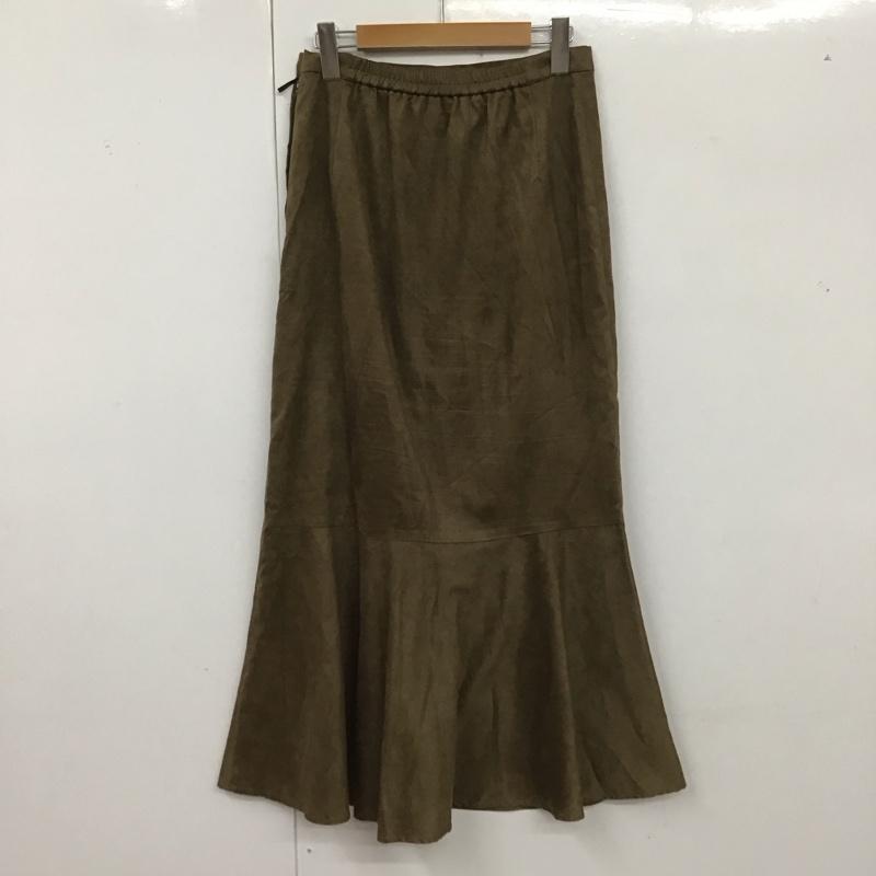 ローリーズファーム LOWRYS FARM スカート ロングスカート ロングスカート フレアスカート カジュアルスカート L 無地 茶 / ブラウン /  レディース USED 古着 中古 10127378