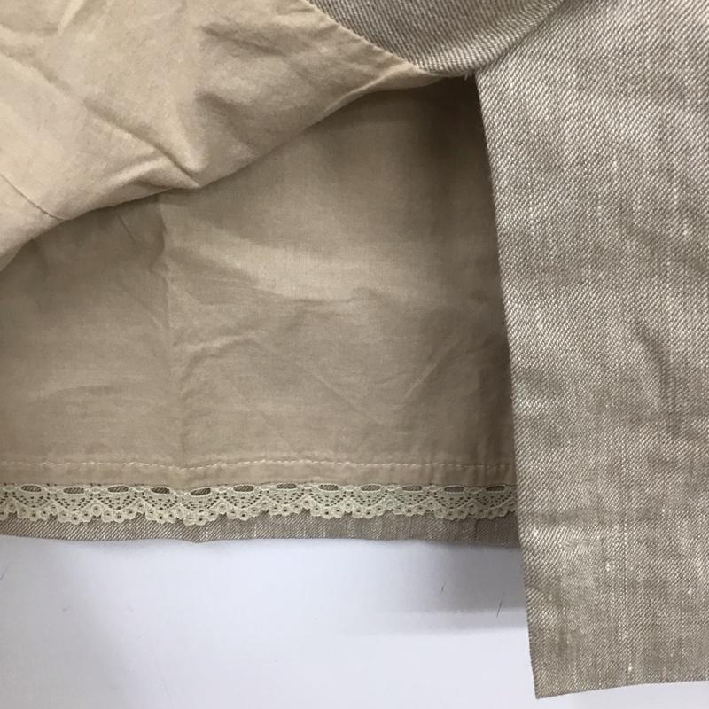 ランズエンド LAND S END スカート ミニスカート ミニスカート フレアスカート 無地スカート 無地 ベージュ / ベージュ /  レディース USED 古着 中古 10127386