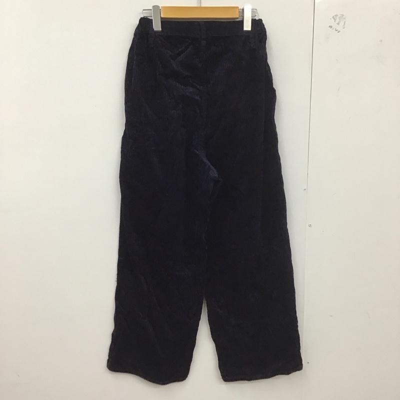 ニコアンド niko and... パンツ ワークパンツ、ペインターパンツ ワイドパンツ カジュアルパンツ コーデュロイパンツ 3 無地 紺 / ネイビー /  レディース USED 古着 中古 10127388