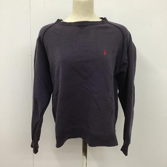 ラルフローレン RALPHLAUREN トレーナー 長袖 長袖トレーナー スウェット クルーネック プルオーバー M ロゴ、文字 紺 / ネイビー /  レディース USED 古着 中古 10127390