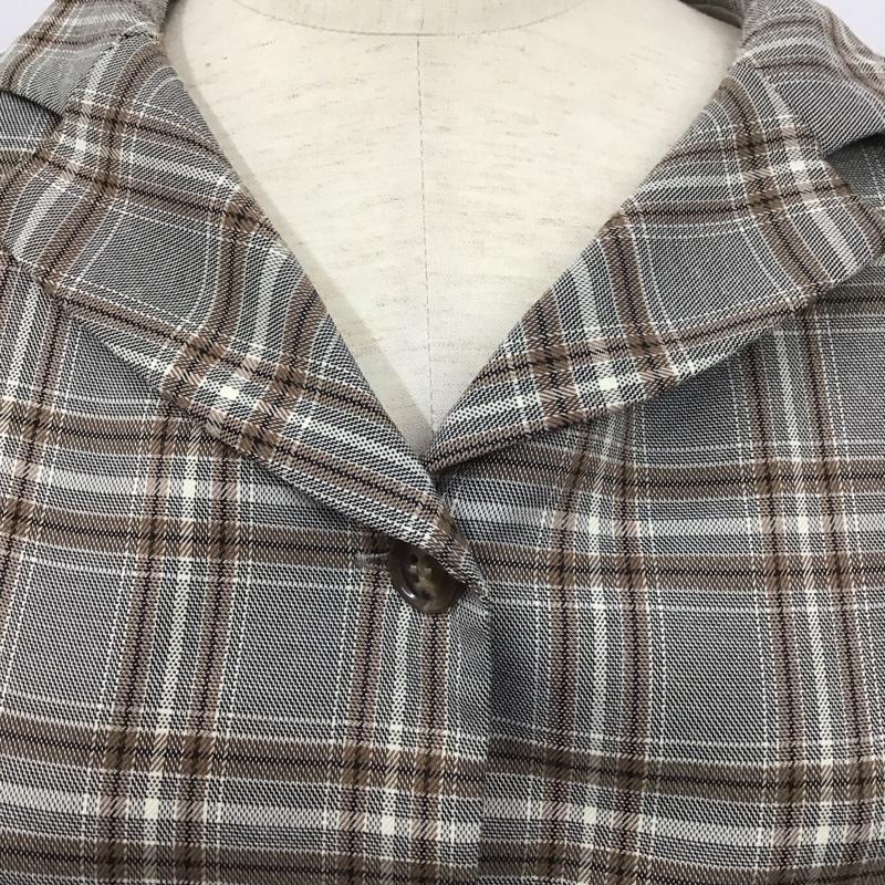マジェスティックレゴン MAJESTIC LEGON ワンピース ロングスカート 長袖ロングワンピース 前開きシャツワンピース フレアスカート M チェック マルチカラー / マルチカラー /  レディース USED 古着 中古 10127392