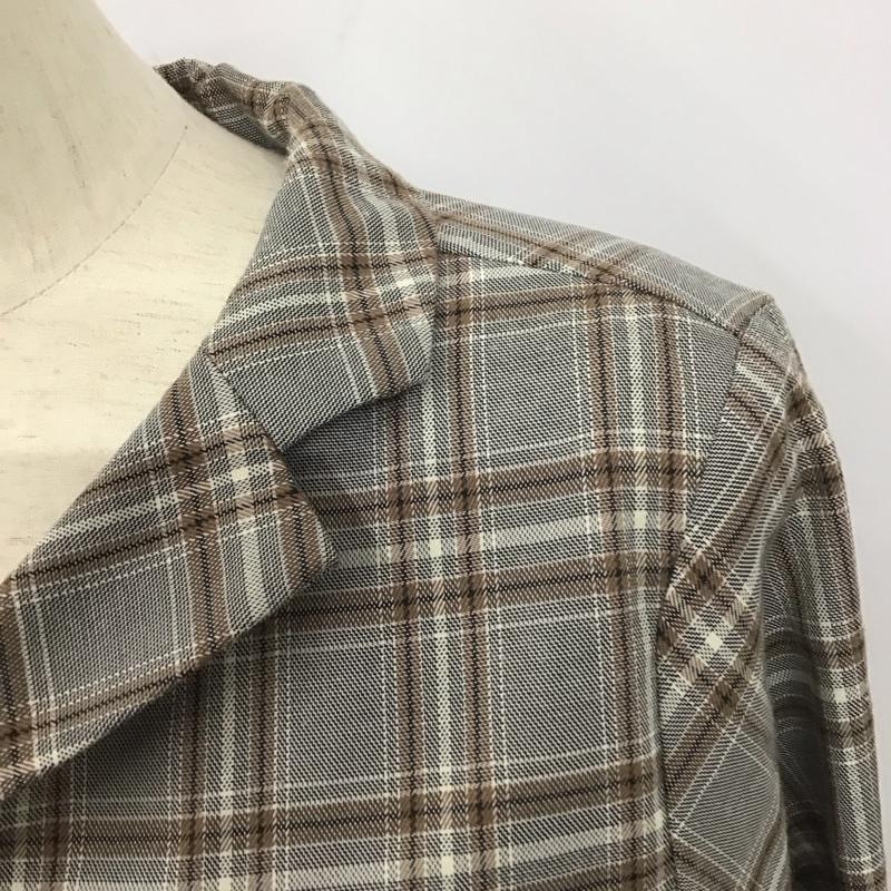 マジェスティックレゴン MAJESTIC LEGON ワンピース ロングスカート 長袖ロングワンピース 前開きシャツワンピース フレアスカート M チェック マルチカラー / マルチカラー /  レディース USED 古着 中古 10127392