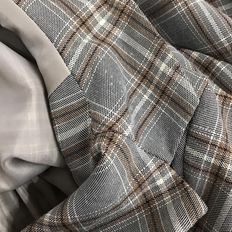 マジェスティックレゴン MAJESTIC LEGON ワンピース ロングスカート 長袖ロングワンピース 前開きシャツワンピース フレアスカート M チェック マルチカラー / マルチカラー /  レディース USED 古着 中古 10127392