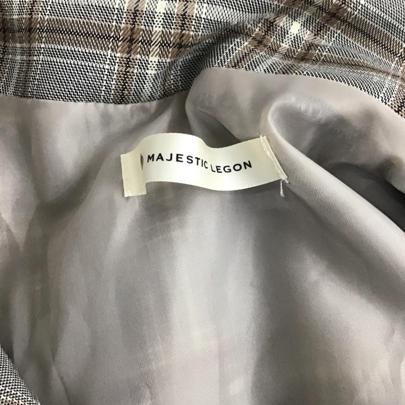 マジェスティックレゴン MAJESTIC LEGON ワンピース ロングスカート 長袖ロングワンピース 前開きシャツワンピース フレアスカート M チェック マルチカラー / マルチカラー /  レディース USED 古着 中古 10127392