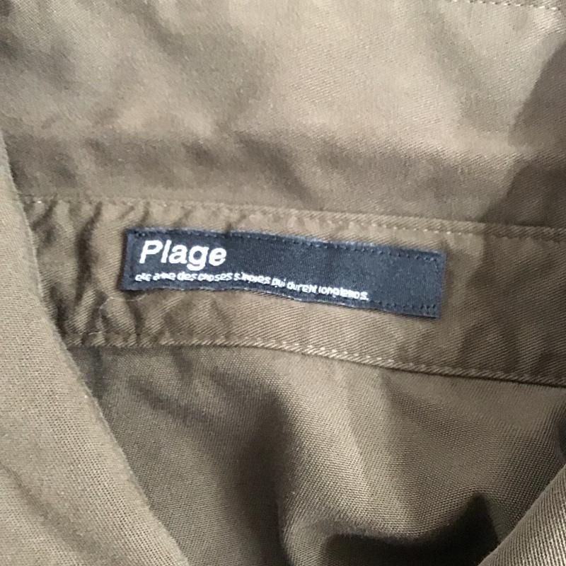プラージュ Plage シャツ、ブラウス 長袖 長袖シャツ 無地シャツ カラーシャツ 無地 茶 / ブラウン /  レディース USED 古着 中古 10127393