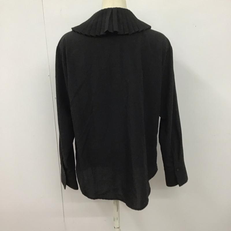レイビームス Ray BEAMS シャツ、ブラウス 長袖 長袖シャツ 無地シャツ フリルカラーシャツ 無地 黒 / ブラック /  レディース USED 古着 中古 10127399